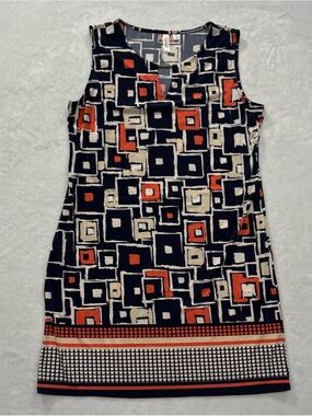 Tacera Geometric Print Sleeveless Dress Women’s Petite Size PL